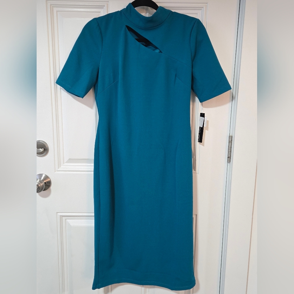 Professional Teal Dress - Picture 2 of 10